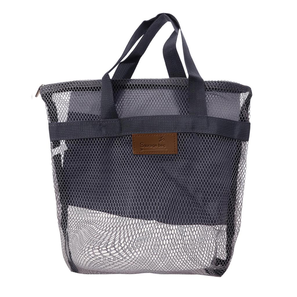 Mesh Shower Storage Bag Toiletry Bag Portable Wash Package Reusable Cosmetic Pouch Shower Organizer for Bathroom Dorms Beach Camping