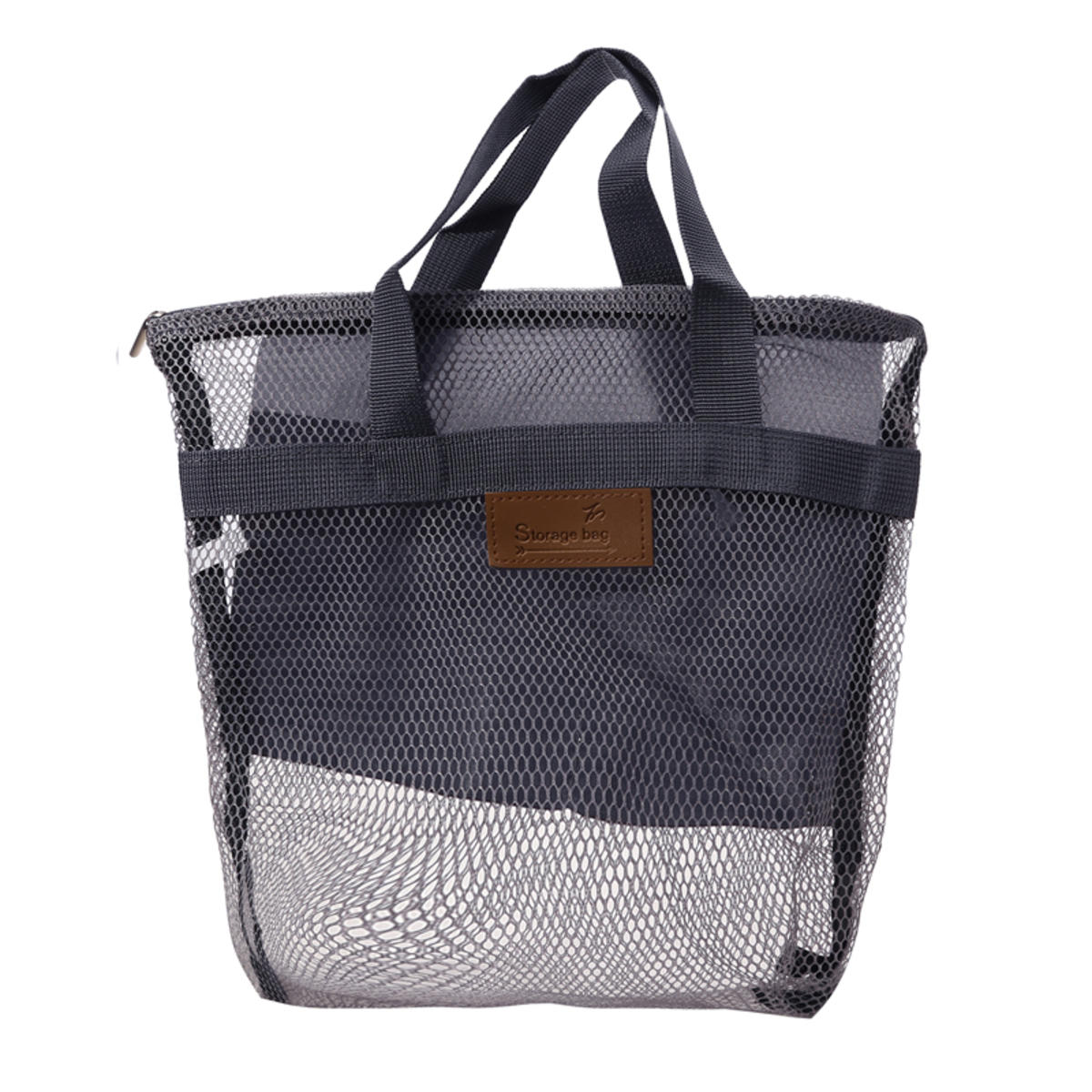 

Сетчатая сумка для хранения в душе, косметичка, портативный дорожный набор для мытья, многоразовая косметичка, органайзер для душа для ванной комнаты, общежития, пляжа, кемпинга серый