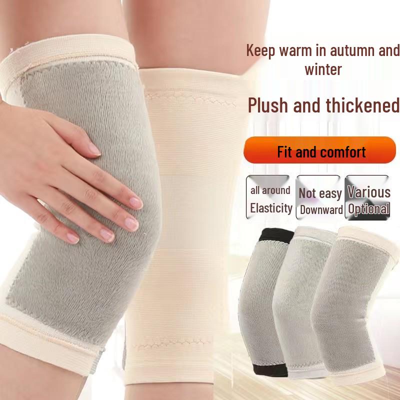 Fleece-Lined Knee Sleeves for Elderly: Warm, Thick, Seamless Cold Protection for Joints in Winter
