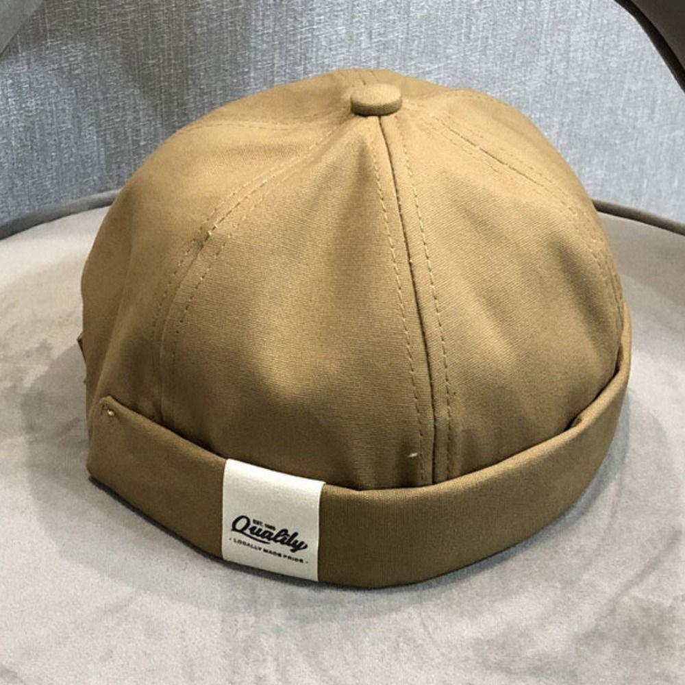 

Hip Hop Dome Melon Caps Polyester Casual Melon Caps Leisure Brimless Skullies Cap Unisex чорний
