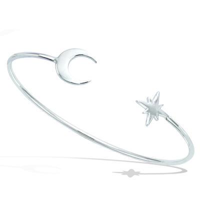 [R1713] - Open Silver Bracelet 'Cléopatra' Silver (rhodium) - 58mm - 10mm