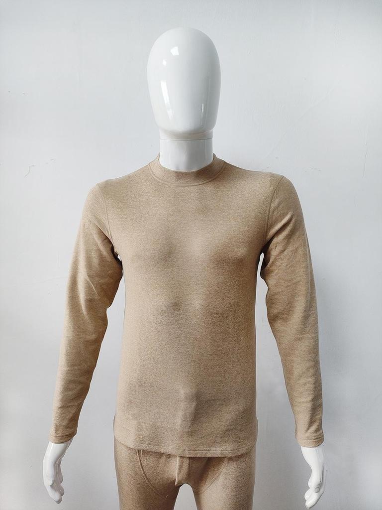 Męski Termiczny Garnitur z Kaszmiru, Jedwabiu i Aksamitu z Półgolfem na Zimę