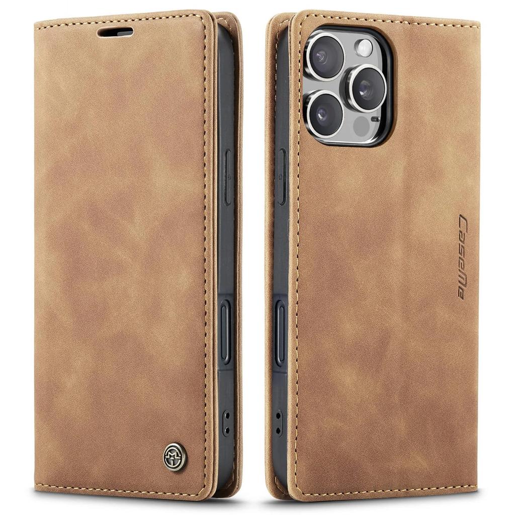 Flip Wallet Case for iPhone 16 Pro Max 16 Plus 16 Pro, Leather Magnetic Folio Cover with Card Holder, Kickstand - TPU Shockproof