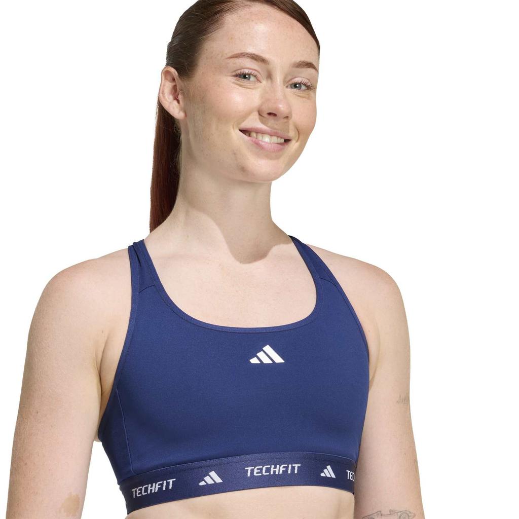 Women's Adidas TECHFIT Sports Bra Navy Blue JZ4968 R S