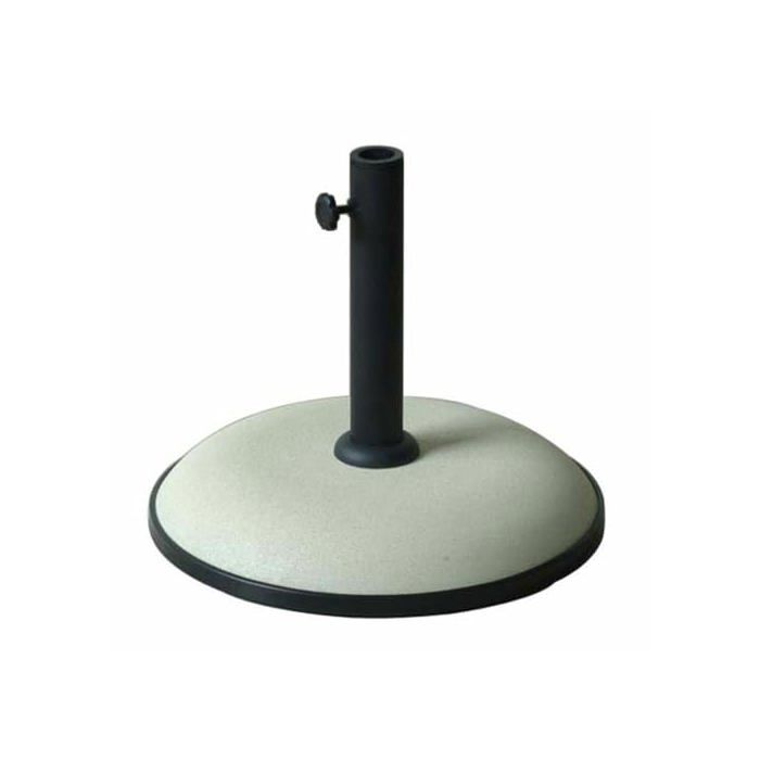 Base de parasol ronde en ciment - MARBUENO SUMMER - 41,5x35 cm - 15 kg - Blanc - Compatible Ø30/35/38 mm