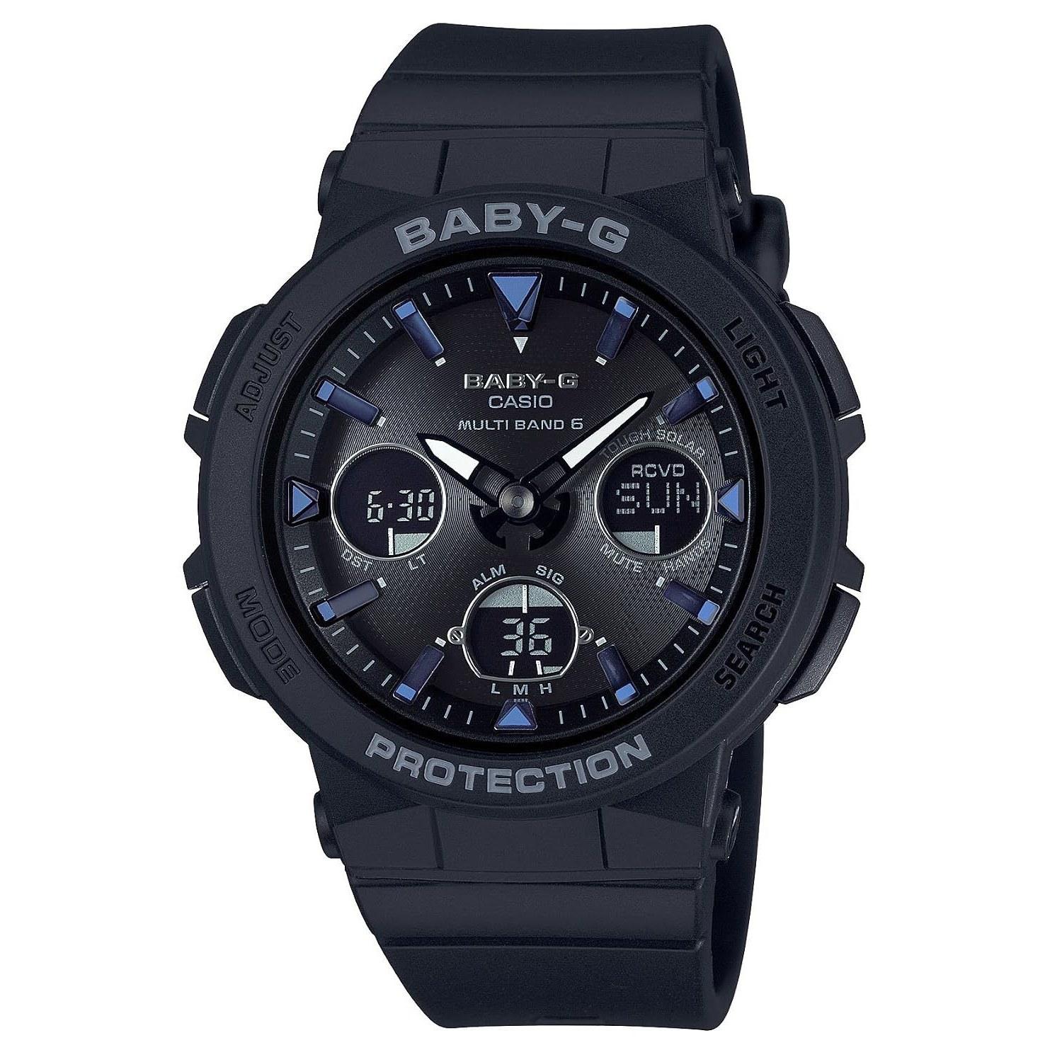 Casio Wristwatch Baby-G Beach Traveler Radio Solar BGA-2500-1AJF Ladies Black