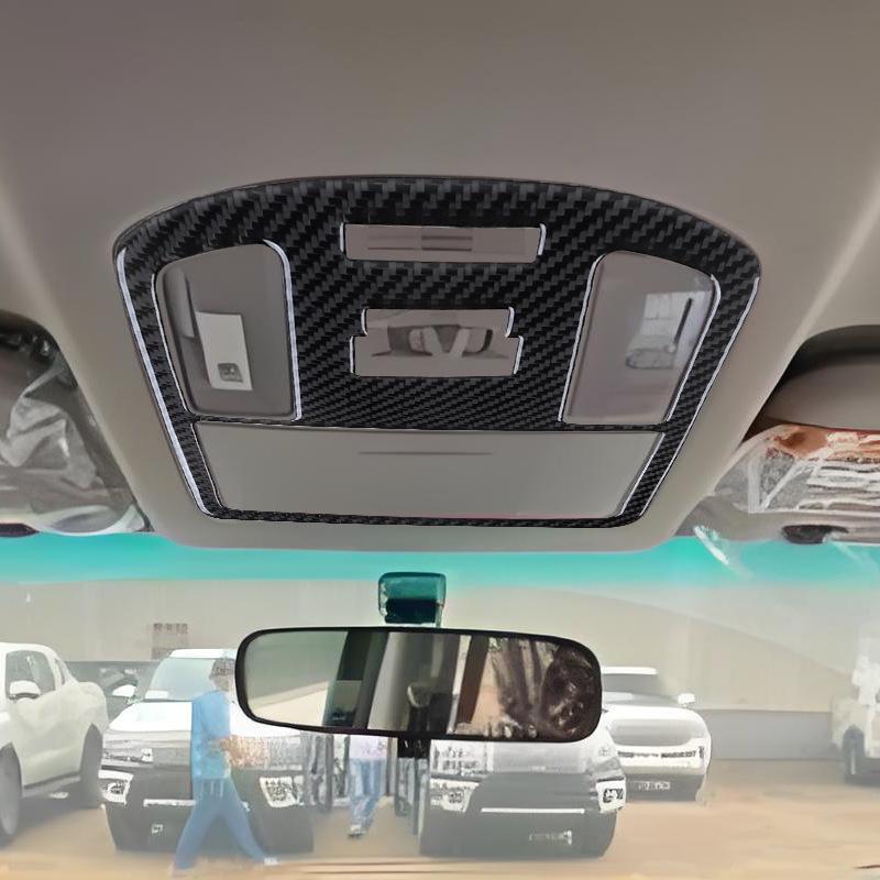 For 15-21 Toyota Hirax Car Interior Modified Carbon Fiber Roof Reading Light Decoration Stickers
