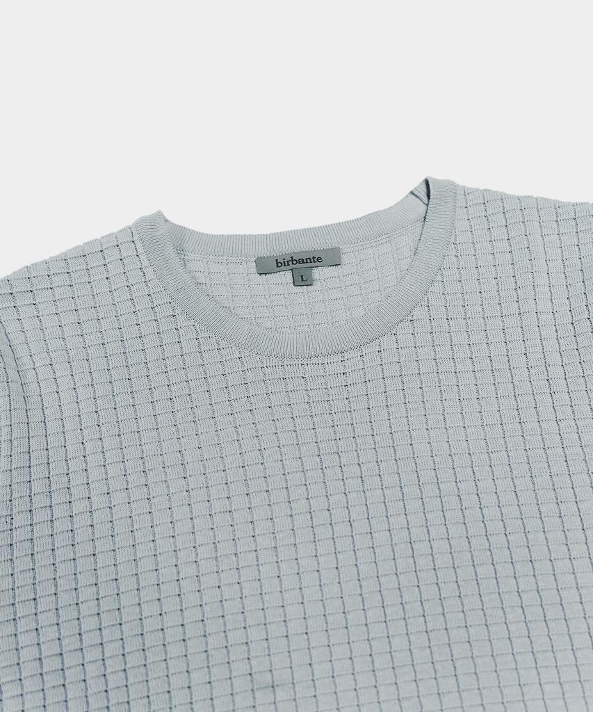 BIRBANTE Summer Washable Crewneck Knit - Sky Gray