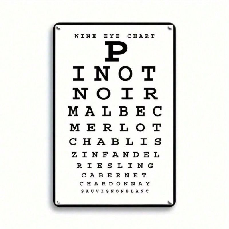 

Metal Wall Art Wine Tasting Chart Poster Gift for Men Bar Decor