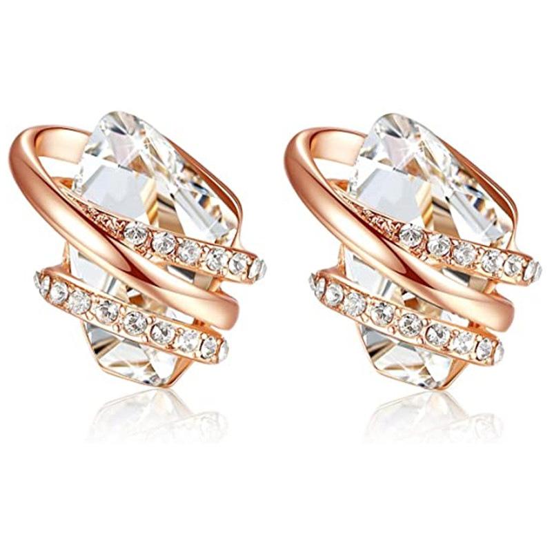 Lindon Fashion Copper Alloy Zircon Jewellery Drop Earrings For Women Wedding Party Gifts