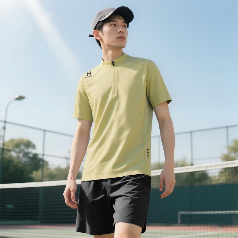HOTSUIT Men s Quick-Dry Half-Zip Outdoor Sport T-Shirt 3XL