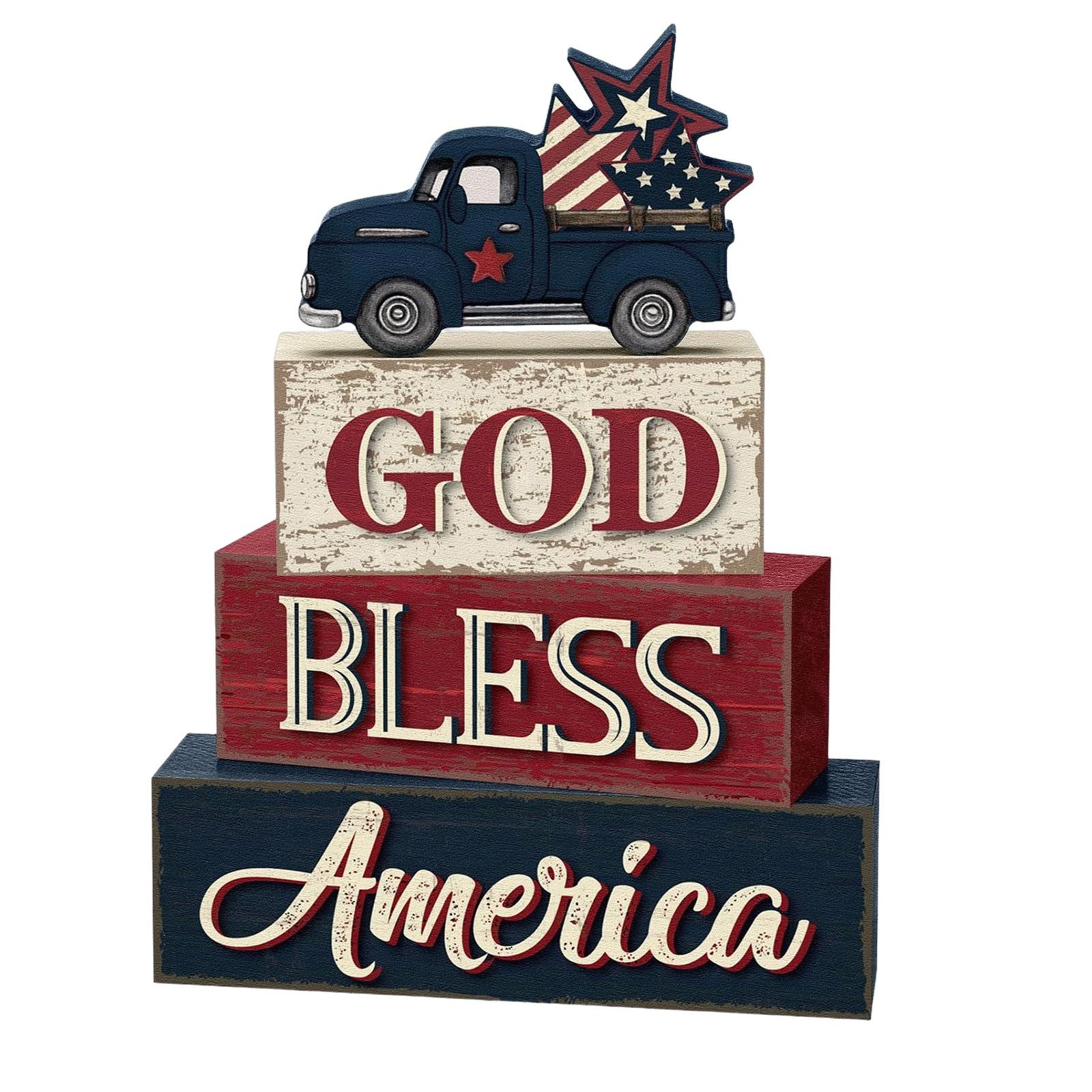 

День независимости Деревянное украшение Деревянные поделки Сцена Установка Настольный орнамент Украшения One Size