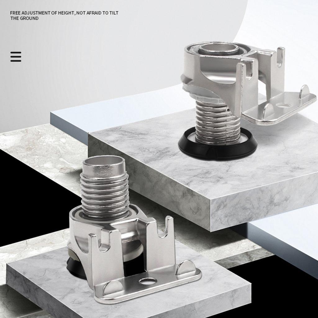 4x Furniture Levelers Adjustable Leveling Feet Heavy Duty Furniture Leg Pad for Table Leg Furniture Feet Cabinets Raiser