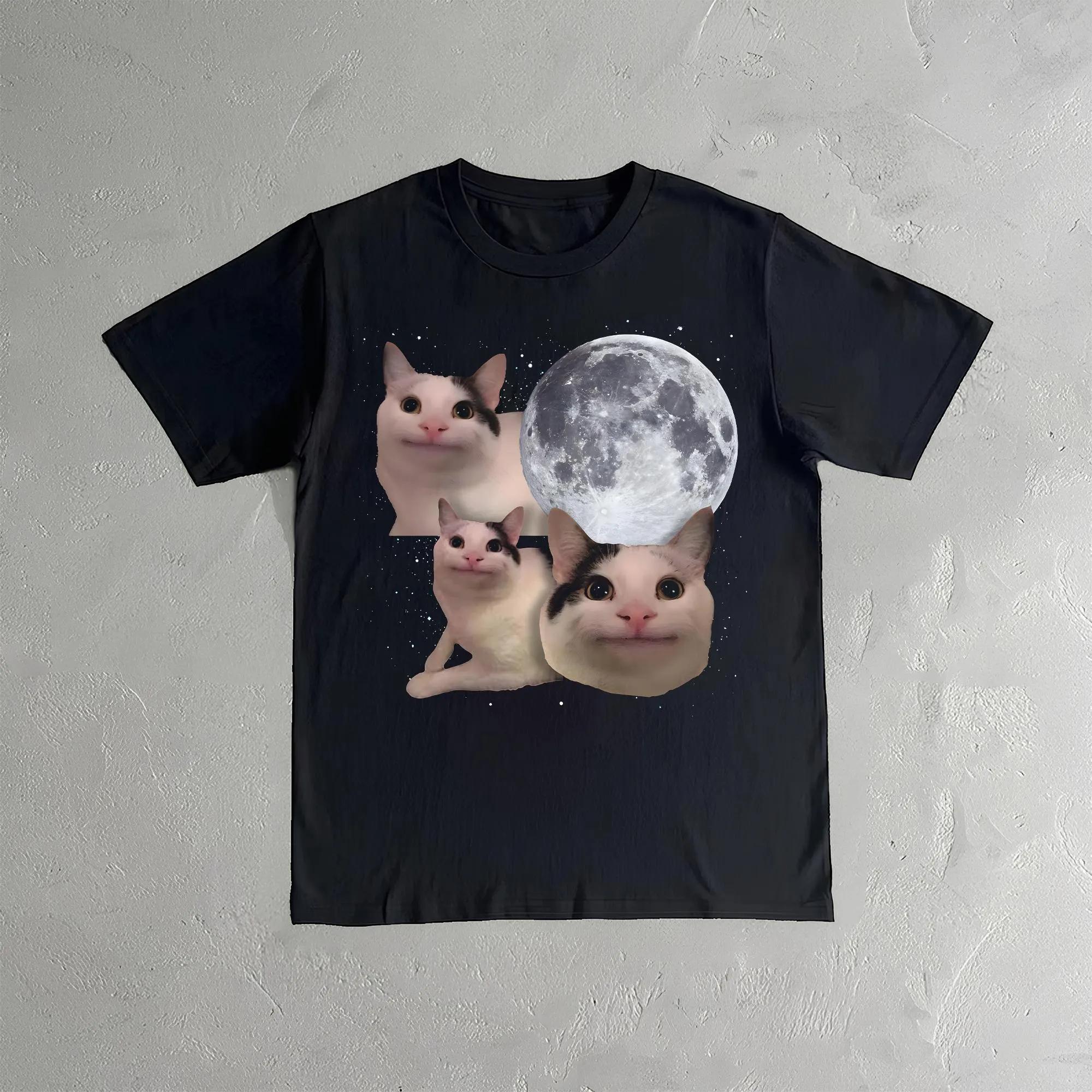 

Beluga Cat Meme Shirt: Funny Graphic Tee Gift for Cat Lovers Comfortable and Soft Breathable Fashionable Men s Clothing Tee S