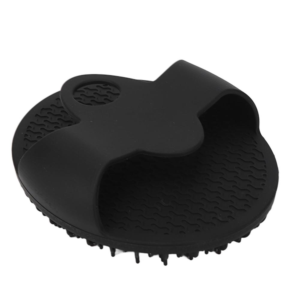 Silicone Bath Body Brush Gentle Exfoliating Body Scrubber Multi Functional Black Round Bathing Brush Facial Cleansing Brus