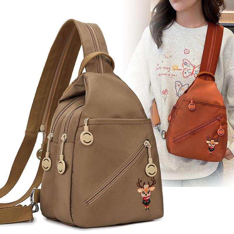 Breast bag, women's new trend messenger bag, casual fashion versatile student shoulder bag, sports backpack