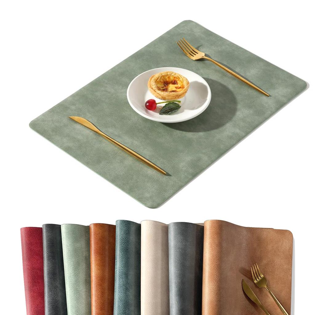 Univo Colors Placemats, High-Quality PU Leather, Nordic Style, Water-Repellent, Stain-Resistant, Insulating, Non-Slip, Washable, Easy To Clean,