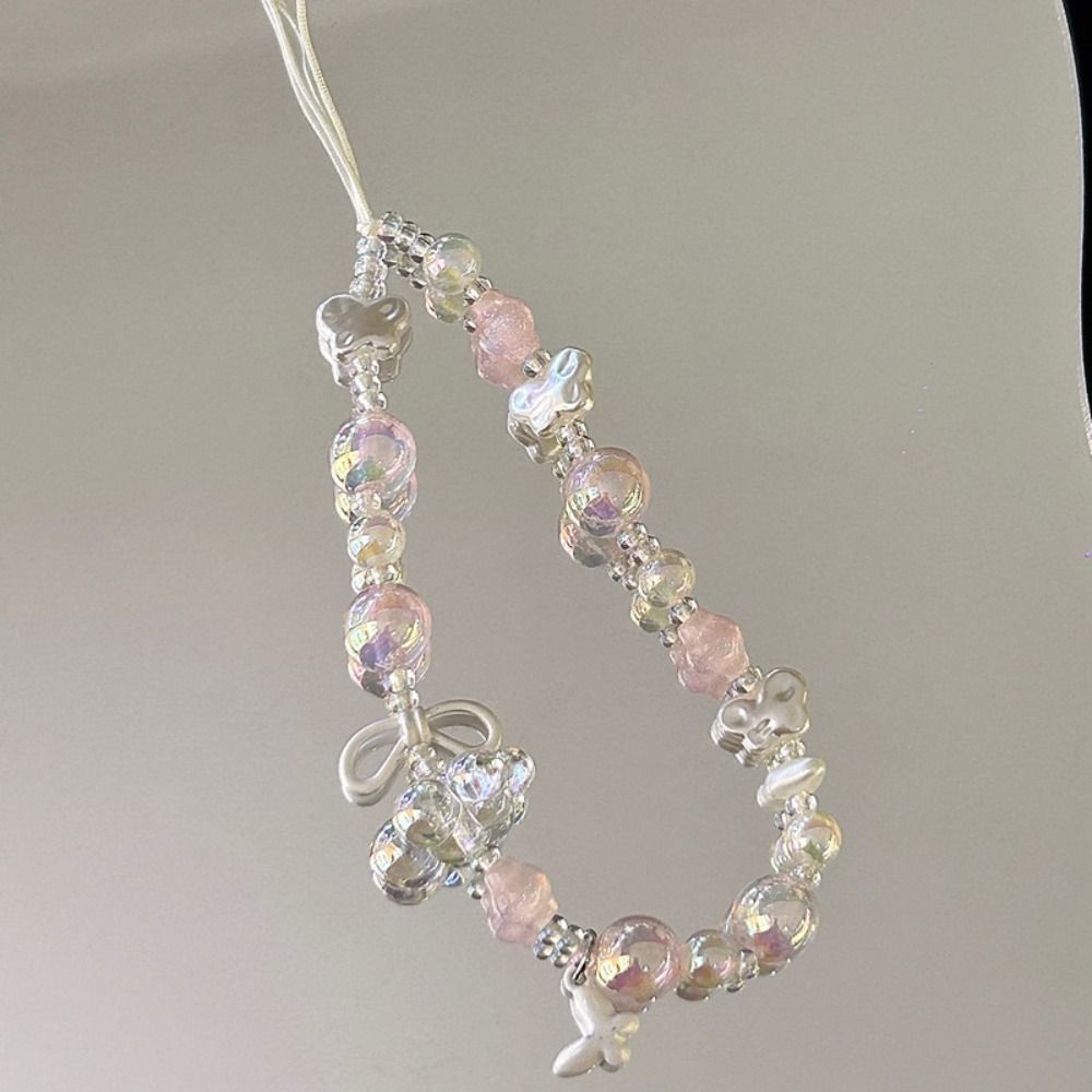 Hanging Rope Phone Wrist Strap Phone Charm Cellphone Lanyard Butterfly Phone Chain  Jewelry Gift
