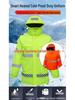 Men's Winter Heating Reflective Jacket - Thick, Rainproof, Cotton-Padded Workwear for Road Administration and Highway Duty