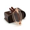 Multifocal Folding Reading Glasses Anti-blue Light Men Women Metal HD Lenses Eyewear Far Near Sihgt Eyeglasses With Leather Box