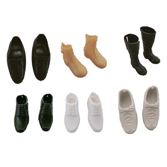 

6 пар обуви для куклы Кена Tasteless Novel Пластиковые мини-туфли Игрушка для детей A