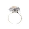 Oval Crystal Diamond-set Open Ring Retro Full Diamond Personality Exaggerated Size Adjustable Ring
