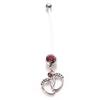 Piercing per il corpo dell'anello dell'ombelico della pancia della maternità della barra flessibile dei piedi del bambino delle donne