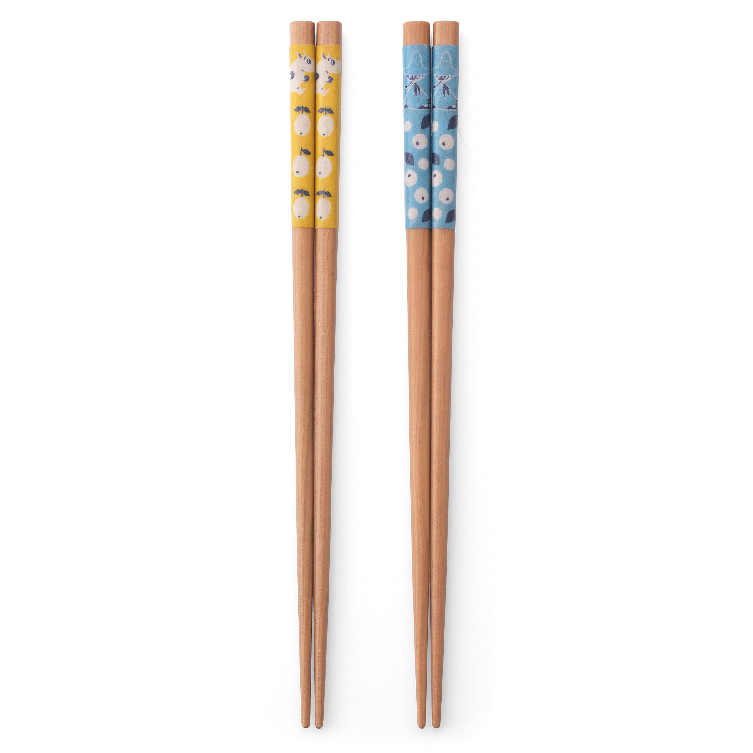

Yamaka Shoten Moomin Nordic Style Chopsticks (Wakasa Lacquer, Set of 2 Designs, Moomin and Snufkin)