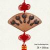 High-Quality Large Peach Wood Chinese Fu Character Hanging Decor for Living Room Entrance - Ideal Housewarming Gift