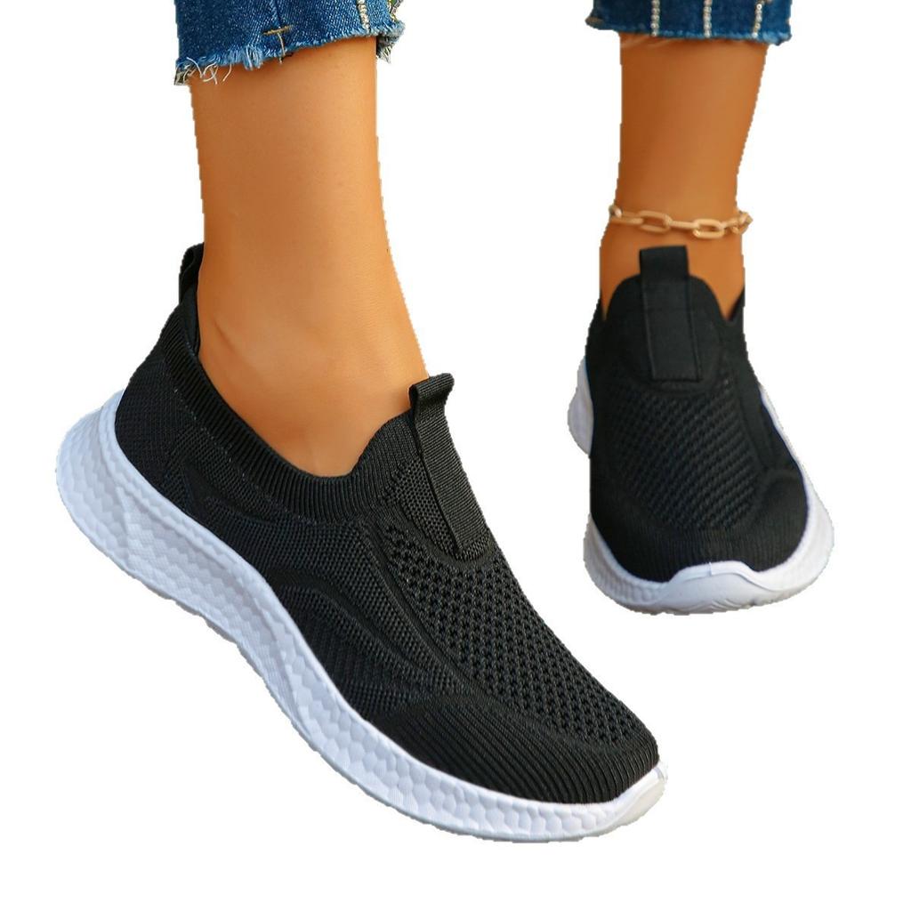 2025 Damen neue Frühling und Sommer Mesh atmungsaktive Sneaker bedecken Füße und Pedal Lazy Walking Schuhe Mutterschuhe