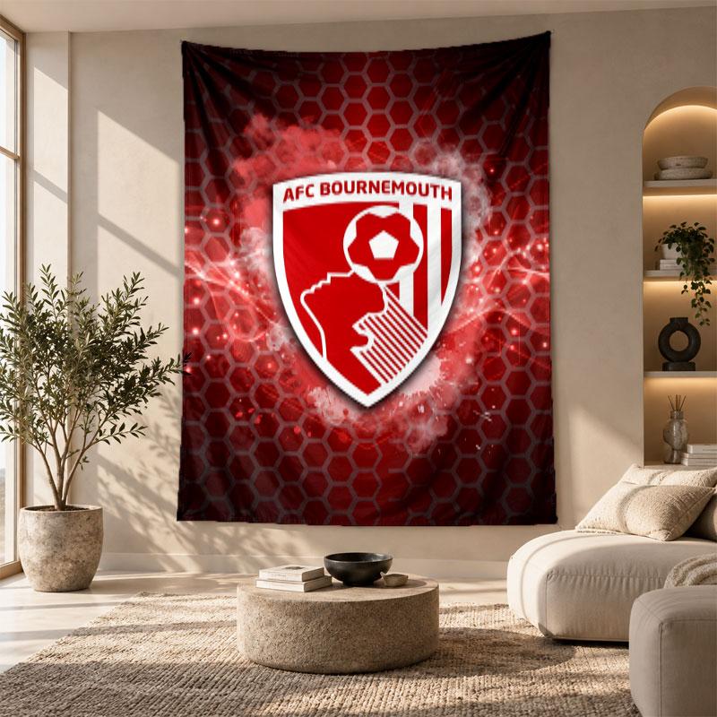 Decorative Tapestry,Bournemouth Football Printed Wall Art, Lightweight Wall Hanging For Bedroom Background