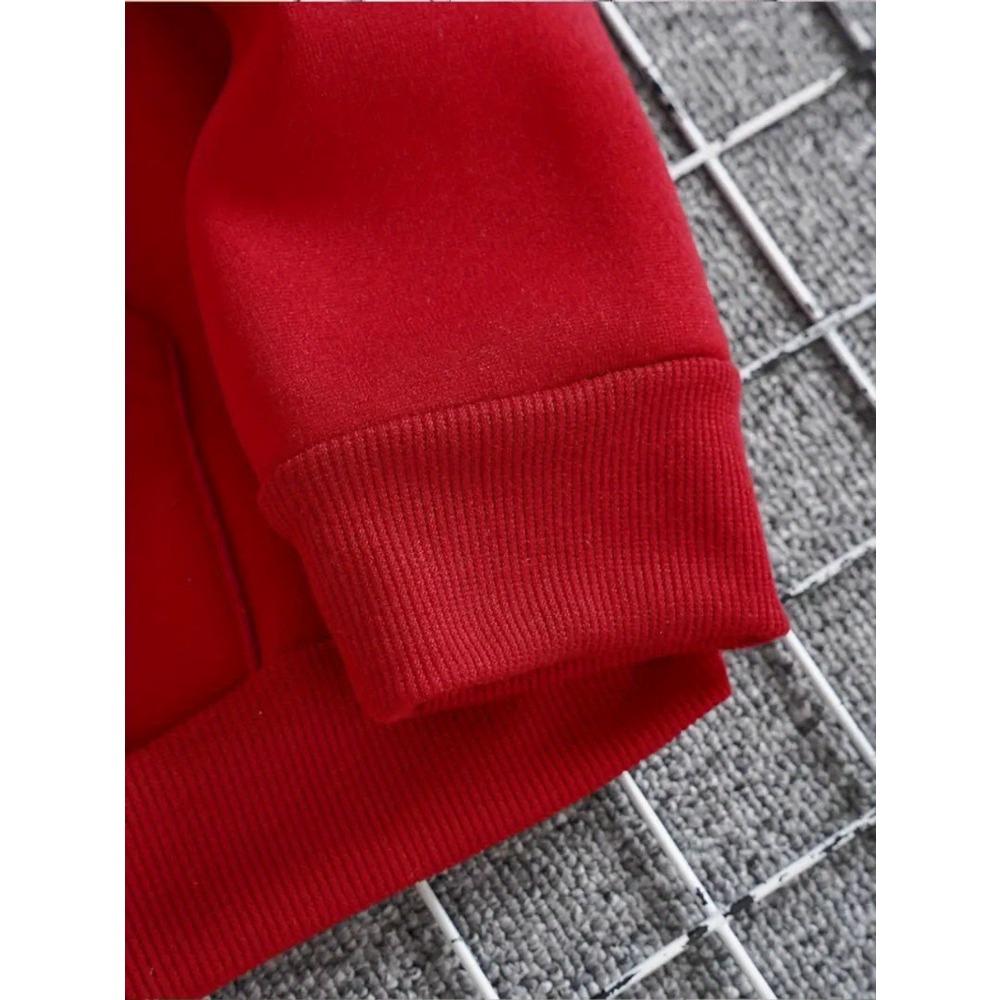 Autumn/Winter Couple Hooded Zipper Sweatshirt Loose Hooded Casual Top Warm Long Sleeve