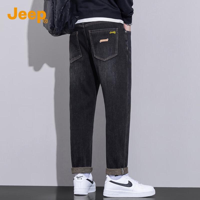 JEEP Men s Vintage Straight-Leg Cropped Jeans 29