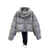 pu leather down cotton clothes women's short season cotton-padded clothes bread clothes small jacket cold-proof