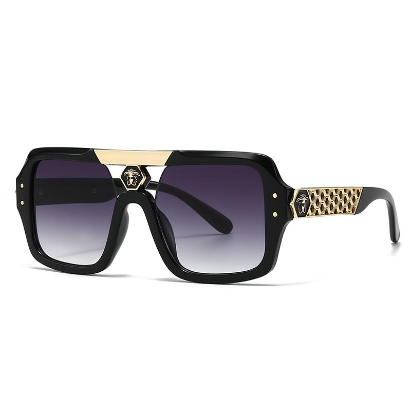 Export New Modern Retro Large Frame Men'S Sunglasses Ins Style Street Photography Big Brand Ink Lh215