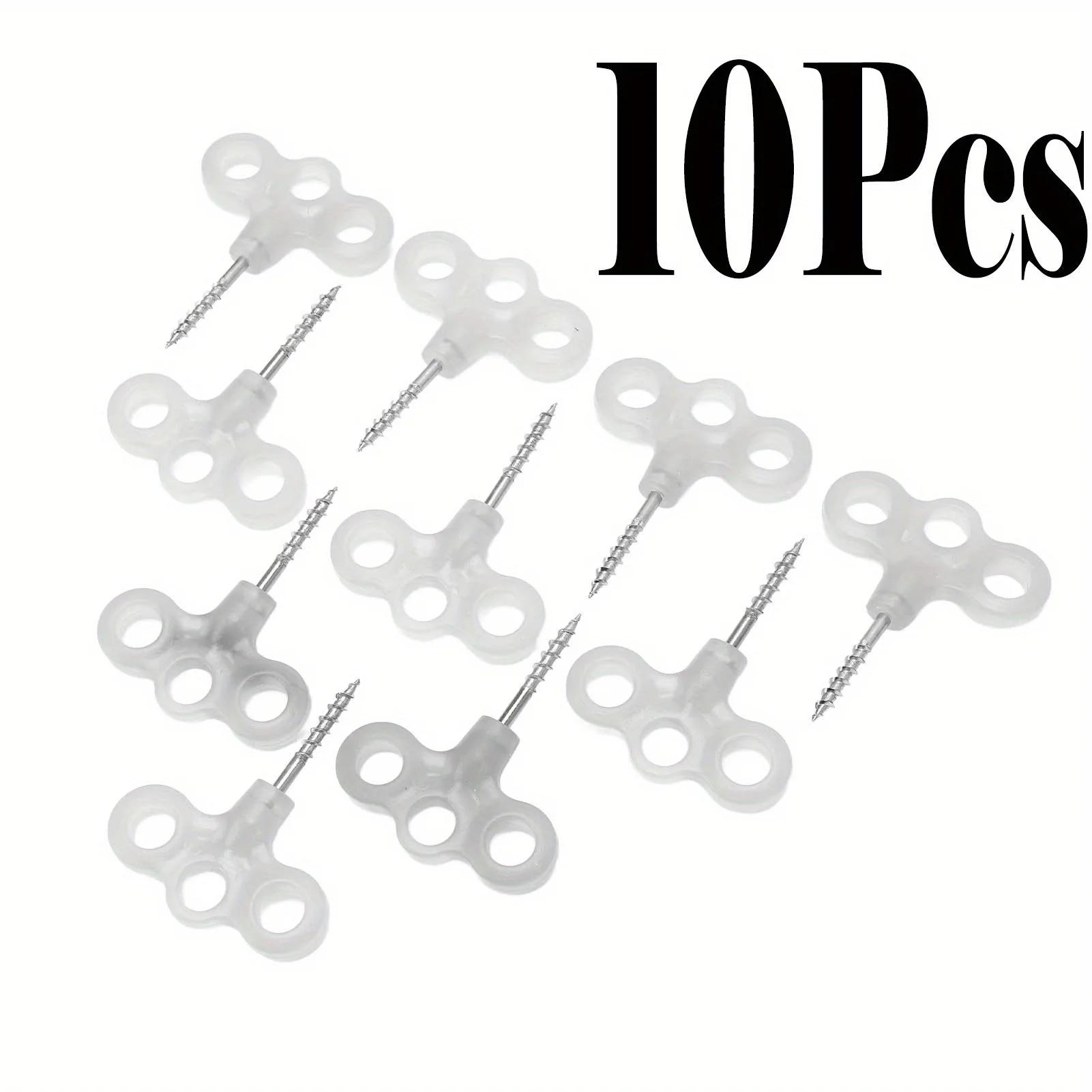 

2026New Windproof Rope Fastening Nails, Three-eyed Stainless Steel Ground Screws, Durable Tent Nails For Hiking And Campsite