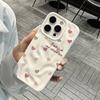 Korean Minimalist Heart Phone Case For iPhone 17 16 15 14 13 12 11 Pro Max 14 15 Plus 17 Air Wrinkle Wave Soft Silicone Cover