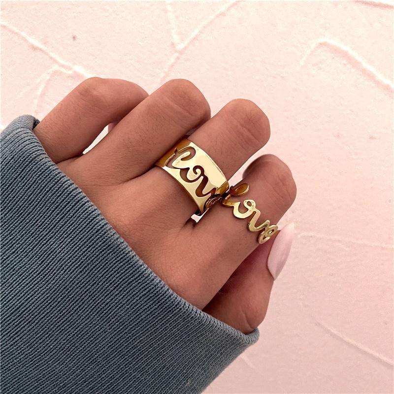 

IF ME Корейский модный комплект колец золотого и серебряного цвета в форме сердца, ультратонкие кольца-бабочки, женские аксессуары 15