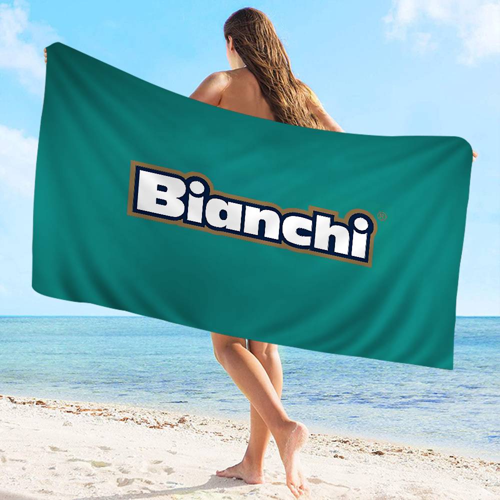 B-Bianchi Bike Logo Beach Towel Colorful Bath Towels For Girl Microfiber Quick Dry Custom Sand Free Beach Yoga Spa Gym Pool