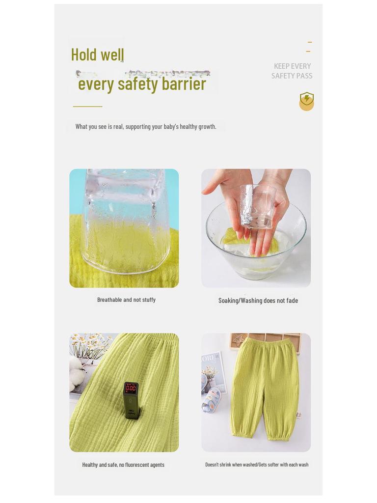 Baby Cotton Bloomers for Boys & Girls - Lightweight, Anti-Mosquito Pants for Spring, Summer & Autumn