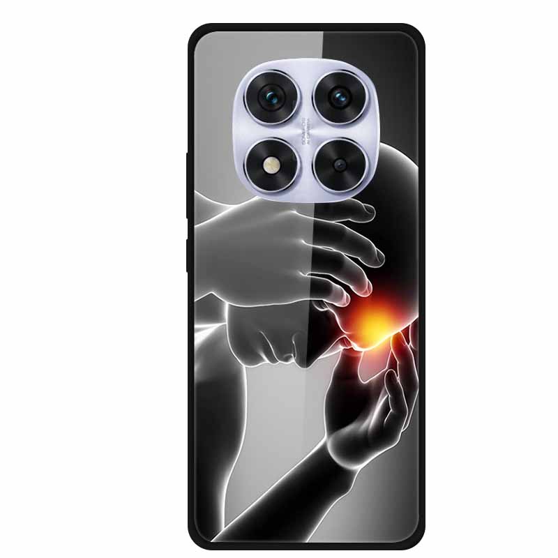Tempered Glass Case For Redmi Note 14 Pro Coque 14Pro Flowers Phone Cases For Xiaomi Redmi Note14 Pro Hard Back Cover Case Funda
