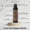 Copper Water Bottle 1 Litre | Water Bottle for Office | Water Bottle for Kids | 100% Pure Copper Insulation Wide Mouth with Ergonomic Design