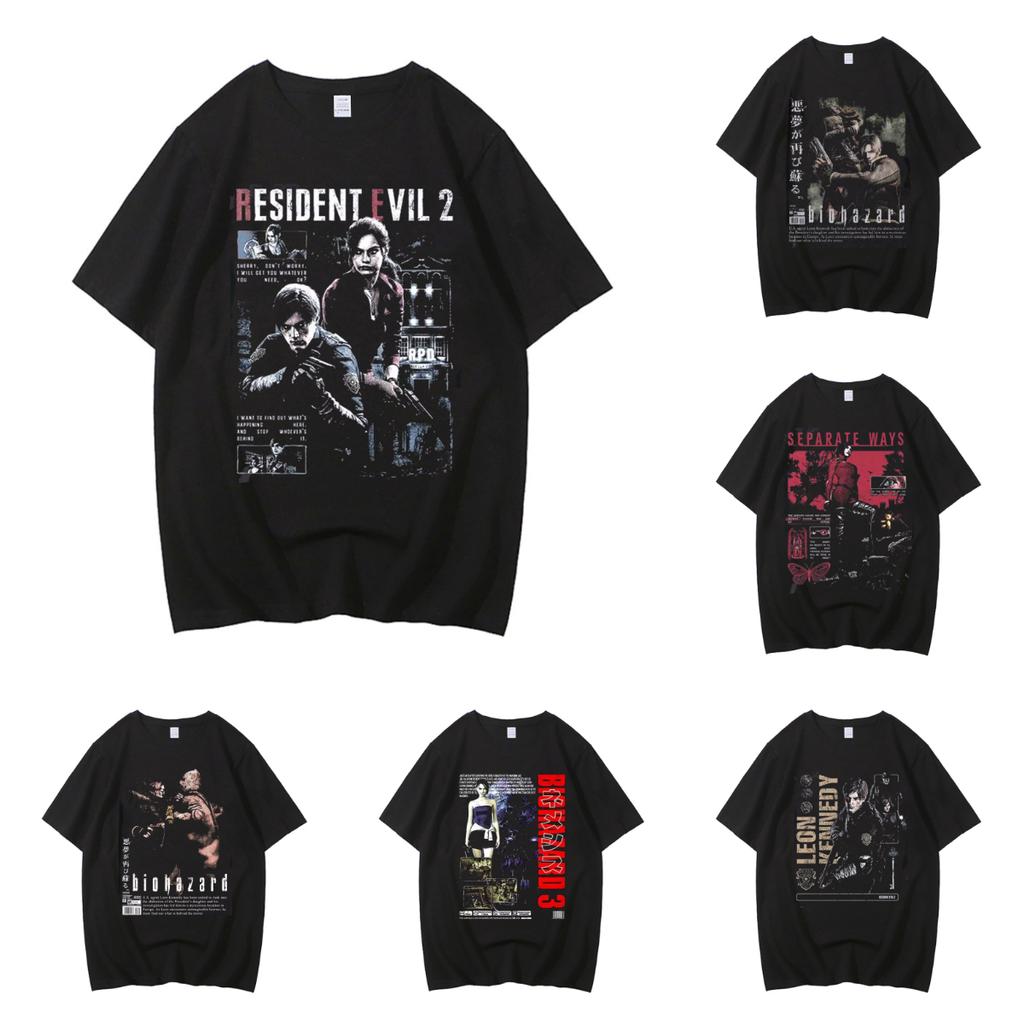 Leon Kennedy Game Tshirt for Men and Women High Quality Cotton Tee Short Sleeve Shirt Fashion Streetwear Top