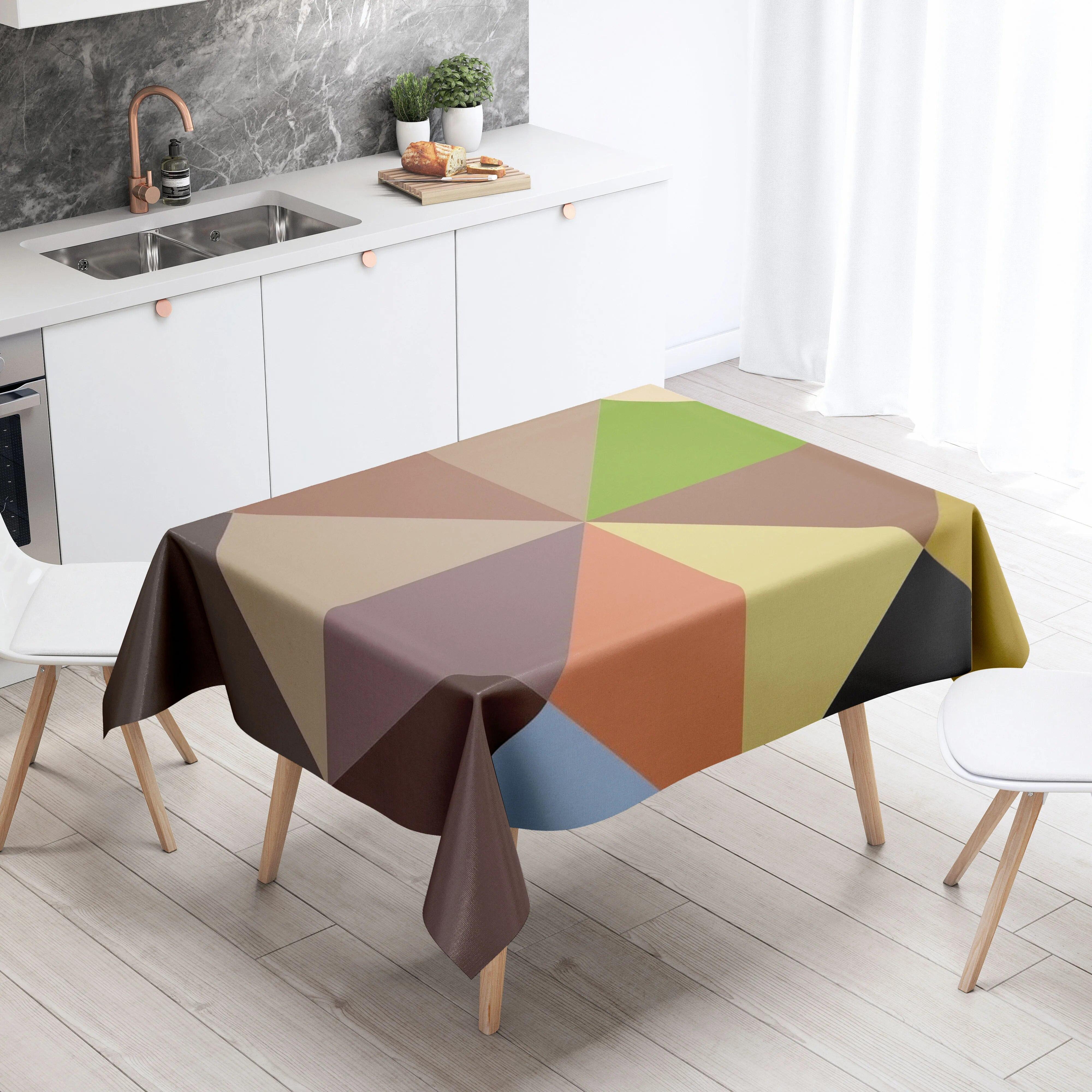 

Скатерть геометрической формы, домашний декор, устойчивая к пятнам, водонепроницаемая, украшение для стола, прямоугольная кухонная столешница для камина 70x70cm