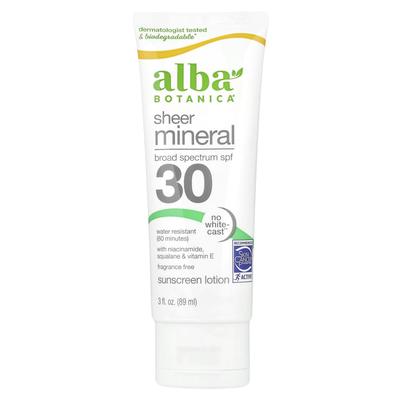 Écran solaire minéral, Peau sensible, Sans parfum, FPS 30, 4 oz (113g)