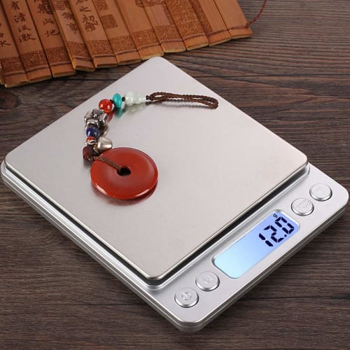 3kg 0.1g Increments Digital Scale with Battery, 2 Trays, and Simple Japanese Instruction Manual