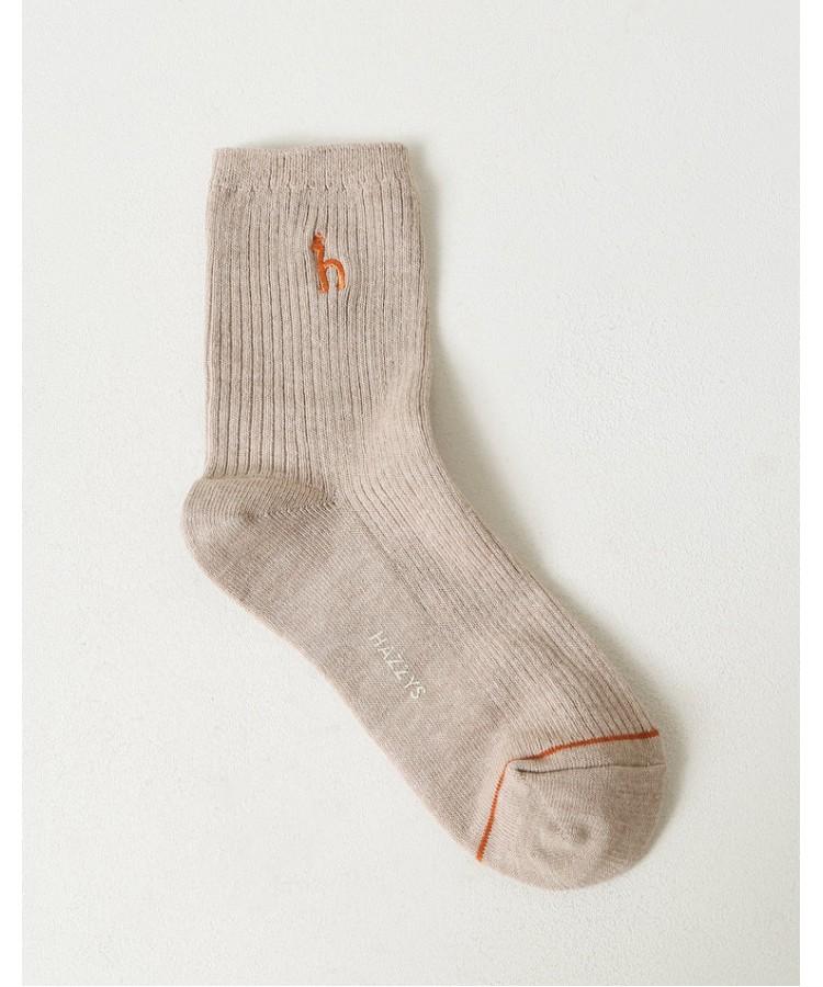 Hejiseuyeoseongaegseseoli Logo Embroidered Cotton Blend Mid-Length Socks 3-Piece Set_Hiss6E901Iv