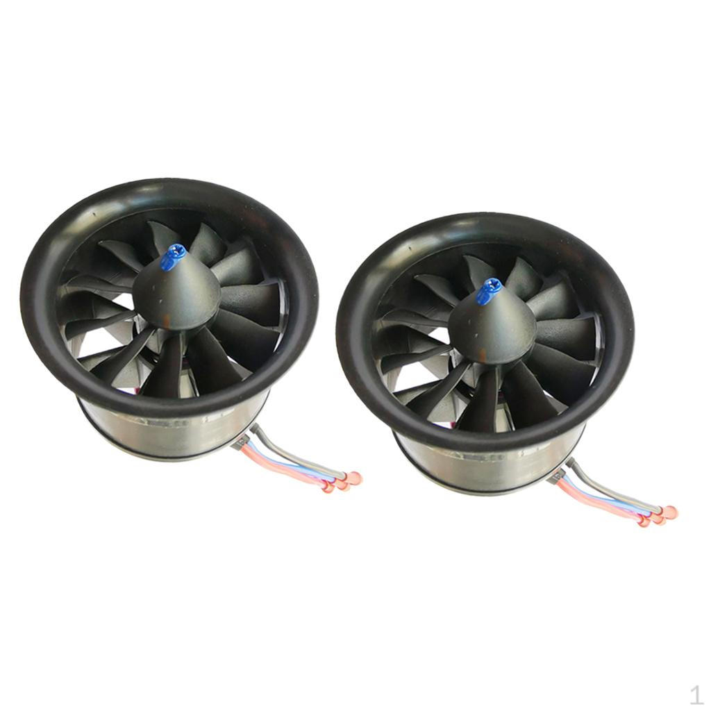 2 Piece Duct Fan 4900KV For EDF Brushless Motor RC Parts Plane Accessories