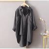 Vintage Style Cotton Linen Cardigan With Pockets For Casual Autumn Wear