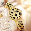 SK Quartz Women's Watch - Gold Leopard Print, Waterproof, Personalized Niche Shenzhen Design.